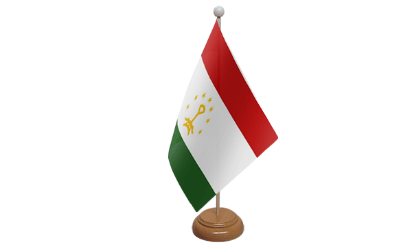 Tajikistan Small Flag with Wooden Stand